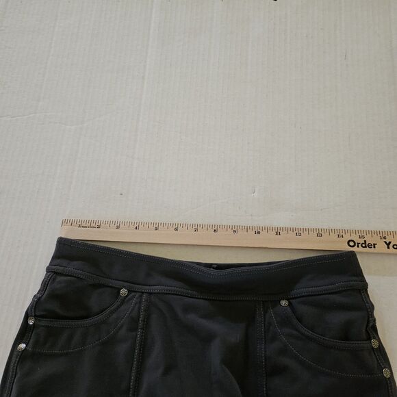 Athleta Leggings Small Gray Black Bettona 2 In 1 Skort Skirt Crop Stretch - Picture 7 of 9